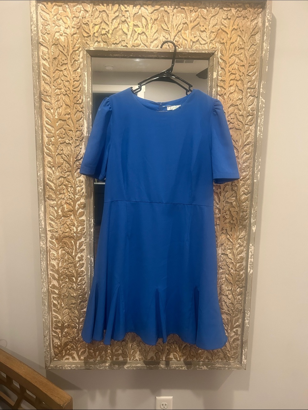 New- Never Worn- Jade Cobalt Blue Short Sleeve Fit & Flare Dress